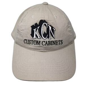 AMC Baseball Cap Beige Black OS Custom Cabinets Logo Slideback Adjustable Hat